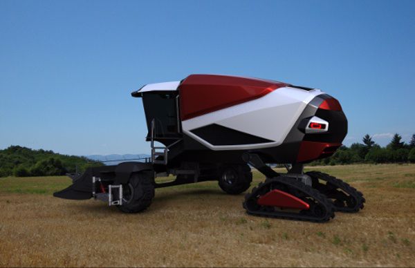 concept de moissonneuse-batteuse Massey Ferguson du futur