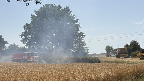 Feu de récolte dans le Loir-et-Cher en 2025 Feu de récolte dans le Loir-et-Cher en 2025