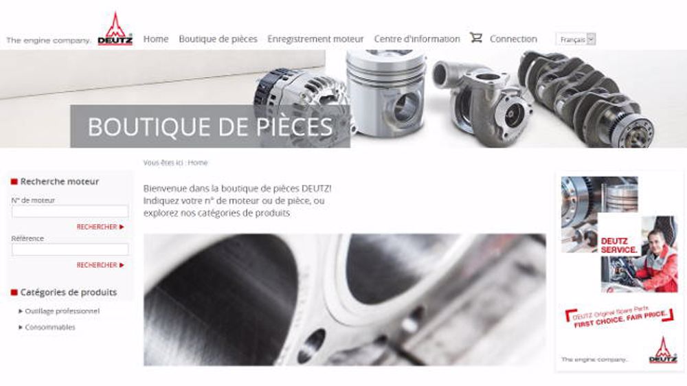 Deutz met ses pièces en ligne Deutz met ses pièces en ligne