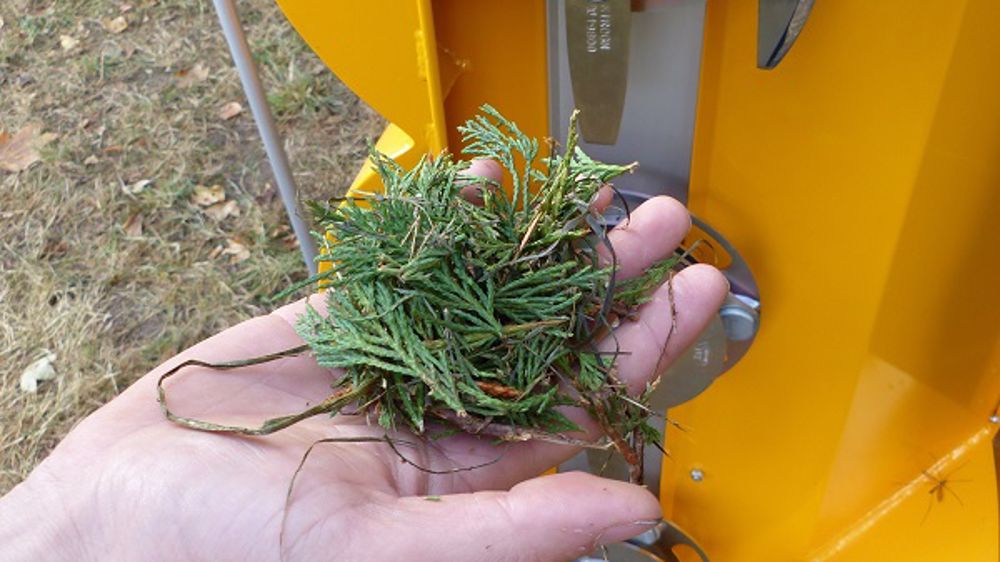 Broyat obtenu grâce au lamier-mulching.
