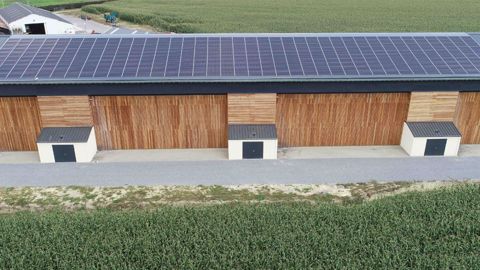 Les panneaux thermovoltaïques Base sèchent le foin Les panneaux thermovoltaïques Base sèchent le foin