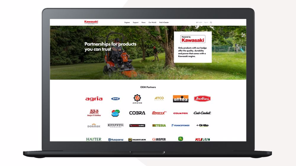 Un site pour les fabricants et machines motorisés par Kawasaki