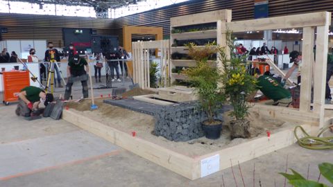 Le jardin en construction du binôme formé par Louis Lecler et Kerrian Blaise, médaillés d’or des WorldSkills France dans la catégorie « jardinier paysagiste ». Le jardin en construction du binôme formé par Louis Lecler et Kerrian Blaise, médaillés d’or des WorldSkills France dans la catégorie « jardinier paysagiste ».