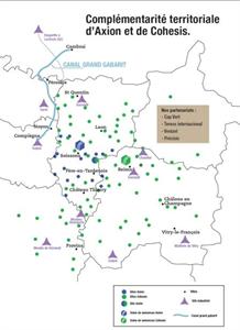 Périmètres d'action des deux coopératives.