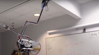Le robot Tarzan se promène au-dessus des parcelles Le robot Tarzan se promène au-dessus des parcelles