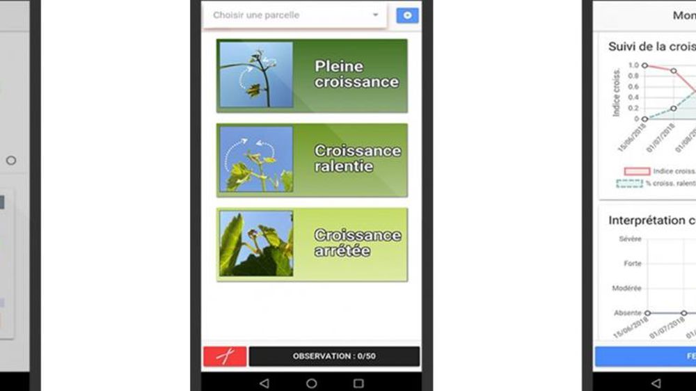 Une appli gratuite pour suivre la croissance et la contrainte hydrique