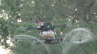Drone Volt présente un nouveau système de pulvérisation autonome pour le traitement des cultures. © Drone Volt Drone Volt présente un nouveau système de pulvérisation autonome pour le traitement des cultures. © Drone Volt