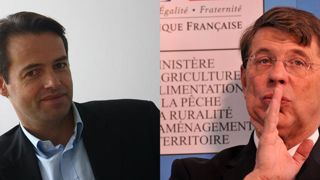 Olivier Mevel (à gauche) et Philippe Chalmin. © Twitter et J.-C. Grelier / GFA Olivier Mevel (à gauche) et Philippe Chalmin. © Twitter et J.-C. Grelier / GFA