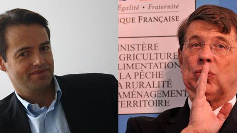 Olivier Mevel (à gauche) et Philippe Chalmin. © Twitter et J.-C. Grelier / GFA Olivier Mevel (à gauche) et Philippe Chalmin. © Twitter et J.-C. Grelier / GFA