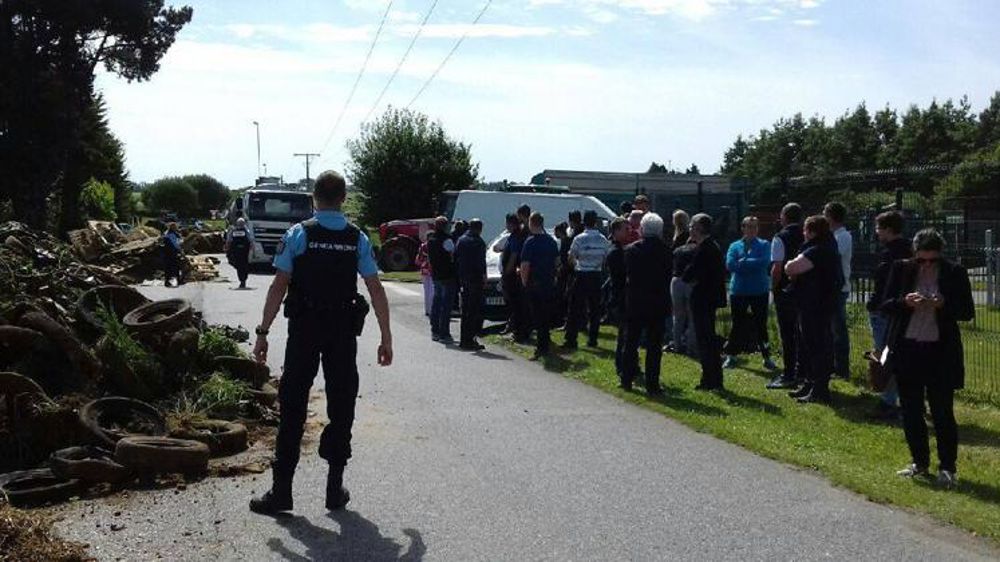 Laiterie Even de Ploudaniel, dans le Finistère. © Facebook/FDSEA 29