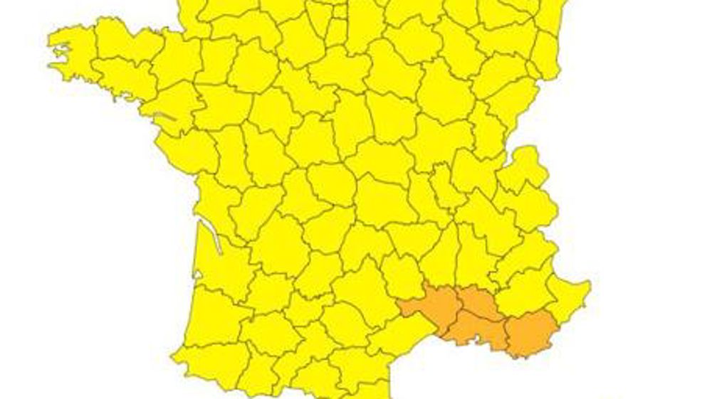 Quatre départements du Sud-Est en vigilance orange pour orages