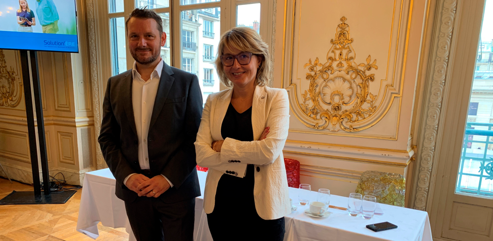 Nicolas Broutin, président de Yara France et Delphine Guey, directrice de la communication de Yara France ont donné une conférence de presse le 20 septembre 2022.