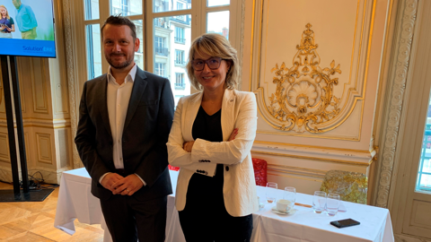 Nicolas Broutin, président de Yara France et Delphine Guey, directrice de la communication de Yara France ont donné une conférence de presse le 20 septembre 2022. Nicolas Broutin, président de Yara France et Delphine Guey, directrice de la communication de Yara France ont donné une conférence de presse le 20 septembre 2022.