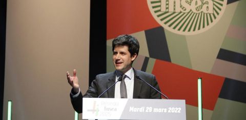 Julien Denormandie au congrès de la FNSEA le 29 mars 2022. © A. Marcotte