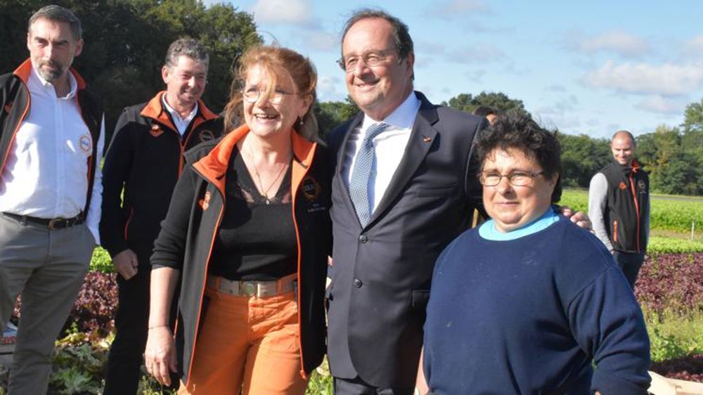 François Hollande rencontre les glaneurs volontaires de Solaal