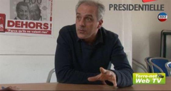 Philippe Poutou, candidat du Nouveau parti anticapitaliste à l'élection présidentielle 2012.
