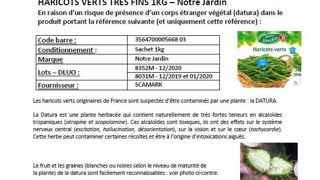 Leclerc rappelle des haricots verts potentiellement contaminés Leclerc rappelle des haricots verts potentiellement contaminés