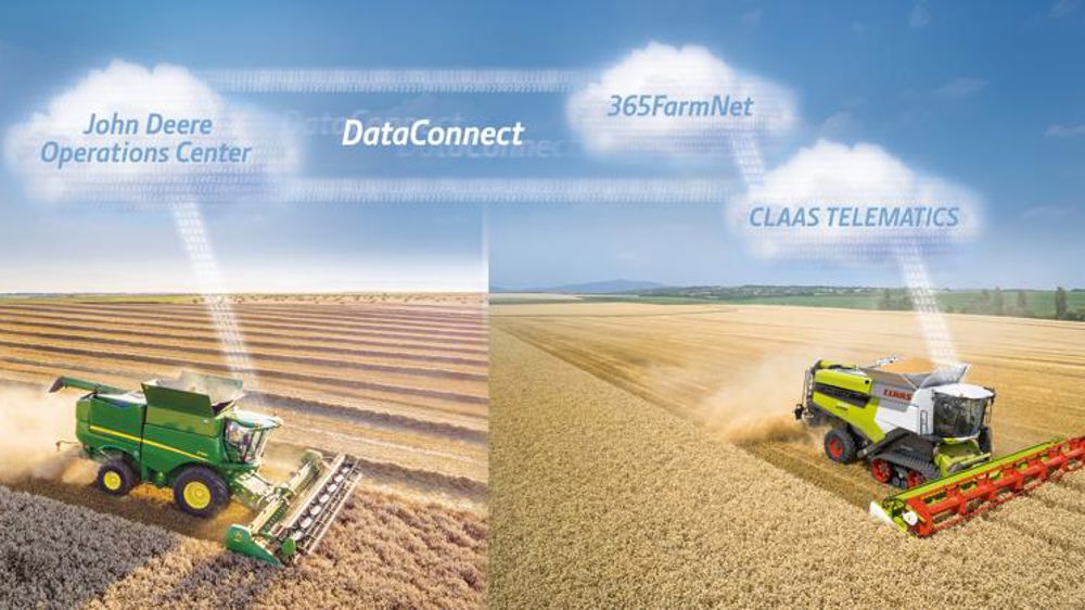 Avec Dataconnect, les machines John Deere et Claas communiquent