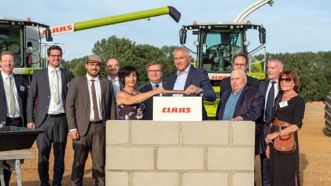Claas pose la première pierre de son siège Claas pose la première pierre de son siège
