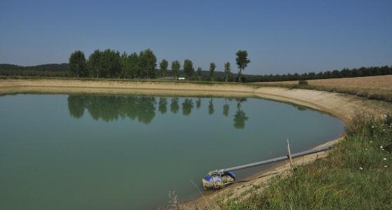 bassin rétention d'eau agriculture