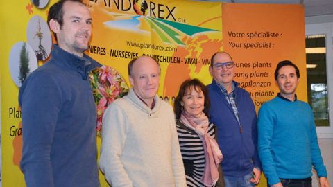 Richard Girault, Hubert Dupont, Arnaud Travers, David Long, membres de Plandorex, et Véronique Leclerc, comptable et responsable de l'administratif, mettent en place de nouvelles méthodes de travail et une offre pour chaque pays.