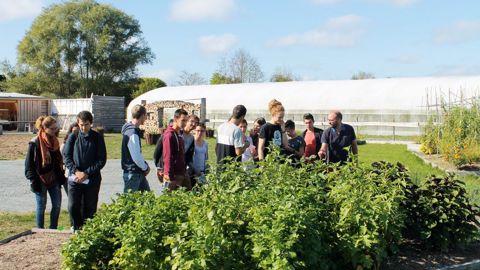 Seize élèves de BTS2 ont démarré la première micro-entreprise de production du Campus de Pouillé.PHOTO : CAMPUS DE POUILLÉ