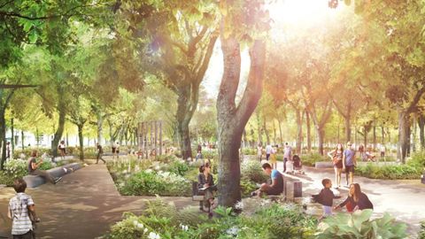 Le projet des Promenades de Reims, ici sur son côté lisière sud, était présenté lors du dernier congrès d'Hortis, début octobre.Agence Osty