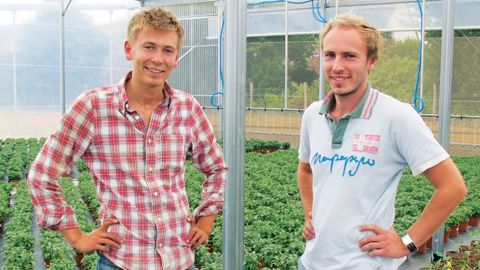 Éliot (à gauche) et Arthur Costil : « Le fait que ce soient deux jeunes qui sont à l'initiative du dossier a plu à la Safer, et nous a permis d'être choisis parmi 35 dossiers. »PHOTO : P. FAYOLLE