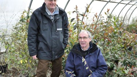        De gauche à droite, Dominique et Jean-Pierre Roulleau élargissent leur gamme à petit développement pour les particuliers, des plantes persistantes et florifères pour les haies fleuries et bocagères, des végétaux très décoratifs tels que Liquidambar, Acer ou encore des Hydrangea paniculata.