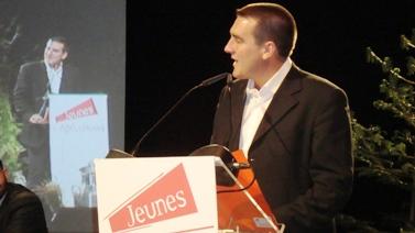 François Barthuis, président de JA prononçant le discours de clôture du 46ème congrès