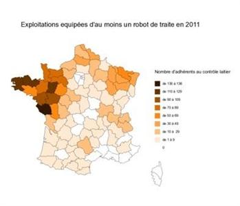 Carte des robots de traite