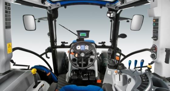 La cabine Visionview des T5 New Holland.