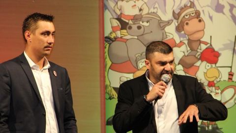 Samuel Vandaele, secrétaire général, et Jérémy Decerle, président des Jeunes agriculteurs. © A. Marcotte