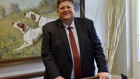 Willy Schraen, président de la Fédération nationale des chasseurs. @Cédric Faimali