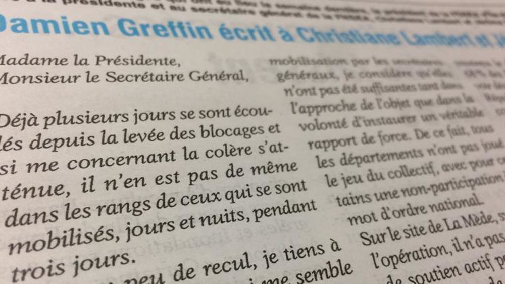 La lettre de Damien Greffin est parue dans l’hebdomadaire régional Horizons Île-de-France du 22 juin 2018.