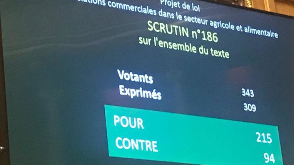 Vote du texte, lundi 2 juillet 2018. Source : Twitter @sophieprimas