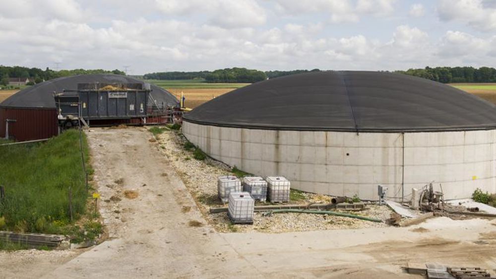 Une cuve de méthanisation sur une exploitation de Saint-Germain-des-Prés, dans le Loiret (45). © Cédric Faimali/GFA
