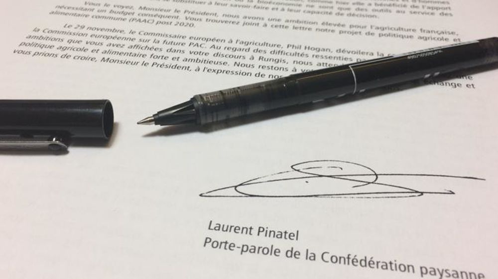 « Vous le voyez, Monsieur le Président, nous avons une ambition élevée pour l’agriculture française, nécessitant un budget conséquent », écrit Laurent Pinatel, dans sa lettre du 16 novembre 2017.