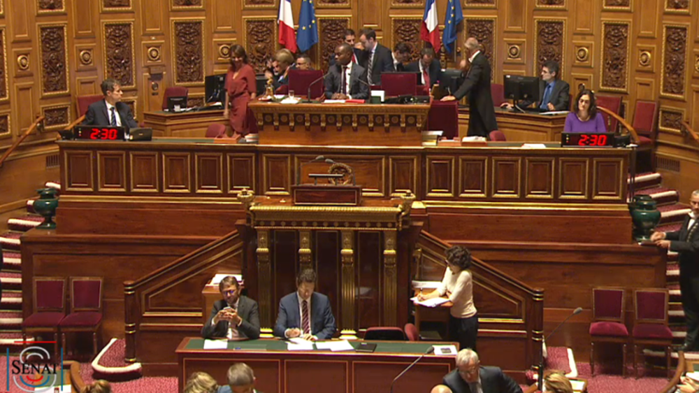 Vote de la question préalable ayant provoqué le rejet global du texte, mardi 25 septembre 2018. Capture d’écran.