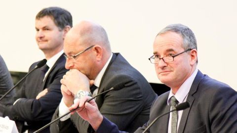 « Nous assistons à une tentative de dynamitage du modèle coopératif par pure idéologie », a fustigé Pascal Desvages, président de la coopérative de Creully, lundi 26 novembre. © A. Dufumier « Nous assistons à une tentative de dynamitage du modèle coopératif par pure idéologie », a fustigé Pascal Desvages, président de la coopérative de Creully, lundi 26 novembre. © A. Dufumier