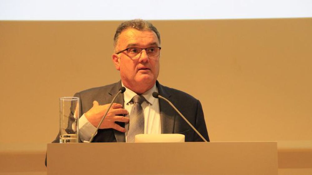 Michel Prugue lors de son intervention au colloque du Haut-conseil de la coopérative agricole le 25 octobre 2018. © A. Marcotte/GFA