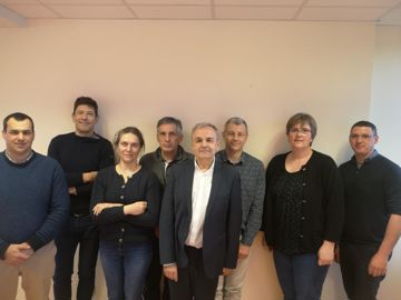 Les dirigeants d’Elvup, de Touraine Conseil Élevage et de la chambre d’agriculture d’Eure-et-Loir. © Union Élevage.