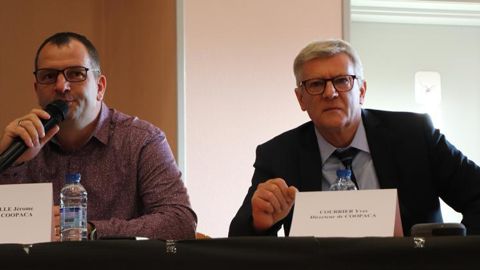 Jérôme Vandewalle, président, et Yves Courrier, DG de Coopaca. © R. FOURREAUX