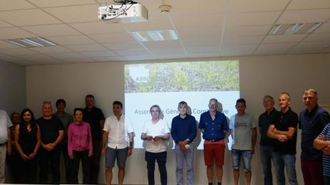 L’AG constitutive de Bio en Champagne crayeuse, s’est tenue le 29 juillet. Cette toute nouvelle association est présidée par Alain Herbinet (au centre), également président de la Scara.