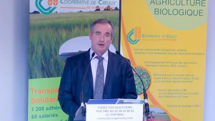 « Nous développons un débouché pour les chips et les frites surgelées avec Wecxsteen Industrie Potatoes », expliquait Pascal Desvages, le président de la coopérative de Creully, en visioconférence le 26 novembre. © A. DUFUMIER