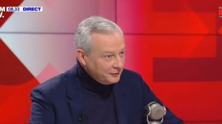 Bruno Le Maire, ministre de l'Economie, a donné son sentiment sur la proposition de loi du député Frédéric Descrozaille le 16 janvier 2023 sur plateau de RMC/BFM TV. Bruno Le Maire, ministre de l'Economie, a donné son sentiment sur la proposition de loi du député Frédéric Descrozaille le 16 janvier 2023 sur plateau de RMC/BFM TV.