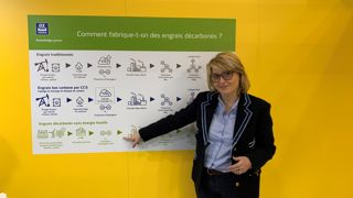 Delphine Guey, directrice de la communication de Yara, est revenue sur l'ambition du groupe de décarboner une partie de ses engrais d'ici à 2030. Delphine Guey, directrice de la communication de Yara, est revenue sur l'ambition du groupe de décarboner une partie de ses engrais d'ici à 2030.