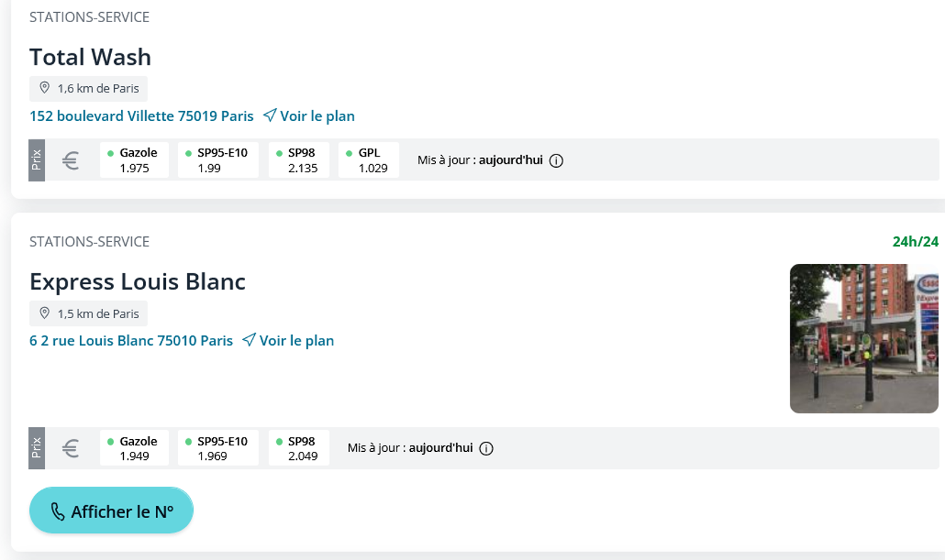 Pénurie d'essence PagesJaunes fait l'inventaire en temps réel des