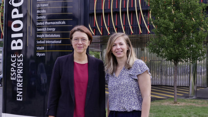 « Bientôt nous changerons l’avenir de plusieurs filières agricoles en grande souffrance », promet Ené Leppik, directrice technique d’Agriodor (à g.), au côté de Camille Delpoux, directrice opérationnelle.