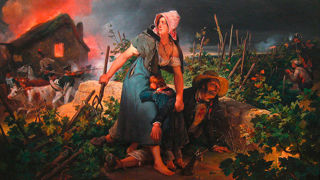 Dans cette « scène de la campagne de France 1814 », Horace Vernet met en scène l'avancée des troupes étrangères qui mènera à l'exil de Napoléon sur l'île d'Elbe. Dans cette « scène de la campagne de France 1814 », Horace Vernet met en scène l'avancée des troupes étrangères qui mènera à l'exil de Napoléon sur l'île d'Elbe.